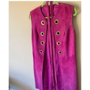 Pink suede vest